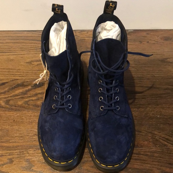 blue suede dr martens boots
